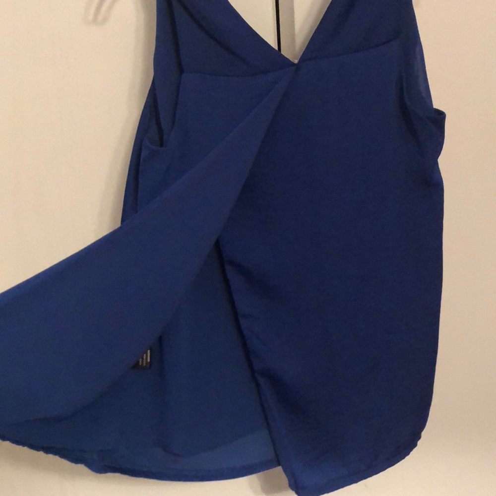 Blue split back blouse - Picture 4 of 4